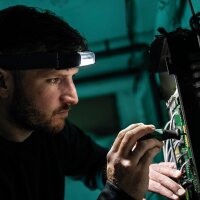 Akku-LED-Stirnleuchte scangrip® I-VIEW for LIFE, 3,7 V mit 1,4 Ah Akku