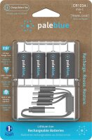 Akku-Batterie Paleblue PB-CR123A USB-C, 4er Blister