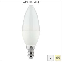 LED-Kerzenlampen-Set LEDs Light Basic - Kerzenform C37 E14 4,5W 470lm 2700K Opal - VPE5
