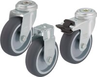 Lenkrolle LRA-TPA 75G Gummi- Laufbelag,...