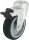 Lenkrolle mit Feststeller LRA-TPA 100G-FI,Rückenloch-Ø 11mm, Tragfähigkeit 70 kg,Rad-Ø 100mm