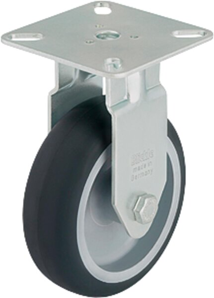 Bockrolle BPA-TPA 50G Tragfähigkeit 50 kg, Rad-Ø 50mm, Plattengröße 60x60mm