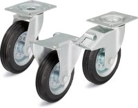 Vollgummilenkrolle m. Stahlblech- Felge,LE-VE...