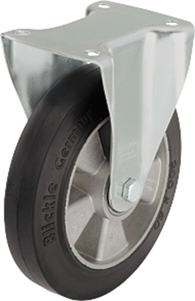 Schwerlast Bockrolle B-ALEV 160K Tragfähigkeit 400kg, Rad-Ø 160mm, Plattengröße 140x110mm