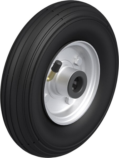 Luftreifen mit Rillenprofil P 200/20-60R,Tragfähigkeit 75kg, Rad-Ø 200mm,Achsloch-Ø 20mm