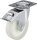 Lenkrolle Polyamid mit Feststeller LE-PO 150G-FI,Tragfähigkeit 300kg, Rad-Ø 150mm,Plattengröße 140x110mm