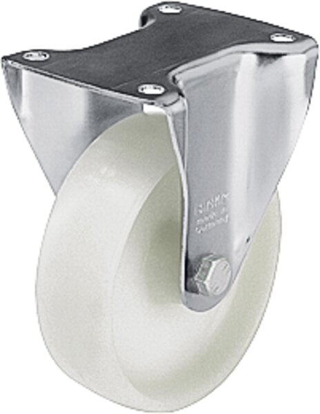 Bockrolle Polyamid B-PO 150G Tragfähigkeit 300kg, Rad-Ø 150mm, Plattengröße 140x110mm