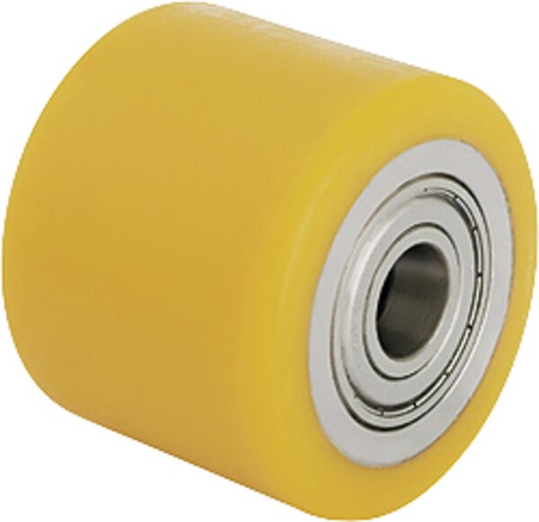 Hubwagenrolle Polyurethan HTH 82x90/20-90K,Achsloch-Ø 20mm, Rad-Ø 82mm,Tragfähigkeit 660kg