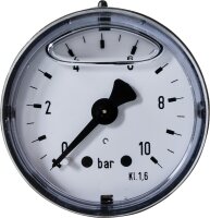 Rohrfeder-Glyzerinmanometer Ø 40 mm, 0-10 bar