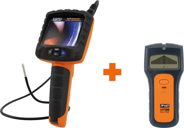 Inspektionskamera-Set HTB500P mit Wandscanner HT36 Sonde: 1m, D:6mm
