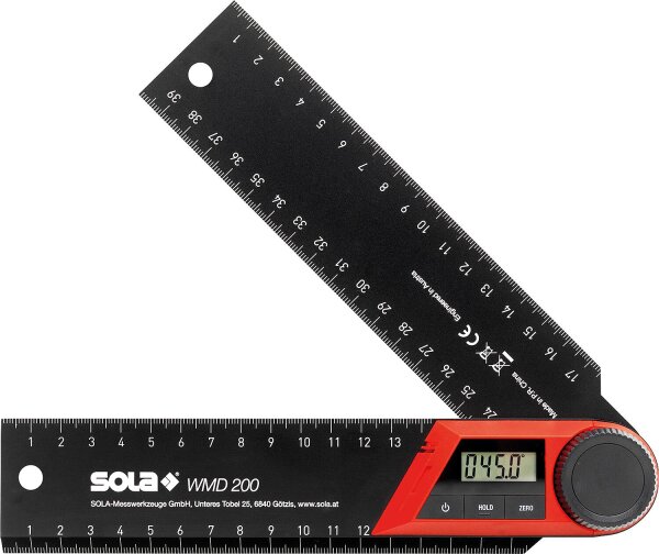 Digitaler Winkelmesser sola® WMD 200 Länge (mm): 200