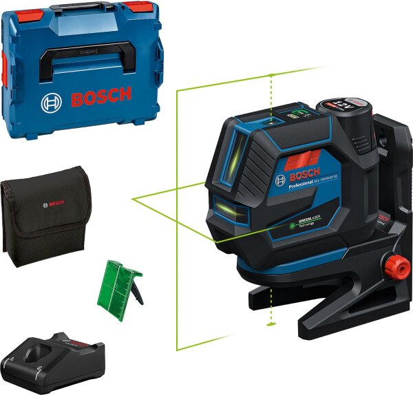 Akku-Kreuzlinienlaser Bosch GCL 12V-50-22 CG 12 V mit 1x 2,0 Ah Akku und Ladegerät