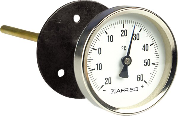 Luftkanalthermometer Stahlblech verzinkt 100DN Schaftlänge 150mm, -20/+60°C