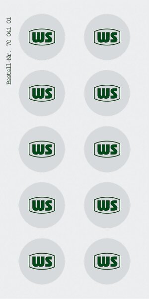 Alu-Prüfverschlüsse selbstklebend, rund (1 Pack m. 100 Stück)