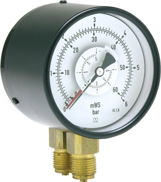 Differenzmanometer 0-6 bar, Ø 100 mm, G1/2