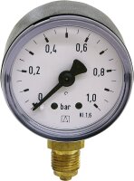Rohrfeder-Standardmanometer 0-2,5 bar, Ø 40 mm, G...
