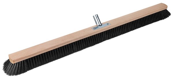 Saalbesen, Holz, 100 cm, roh, rund, Metallhalter