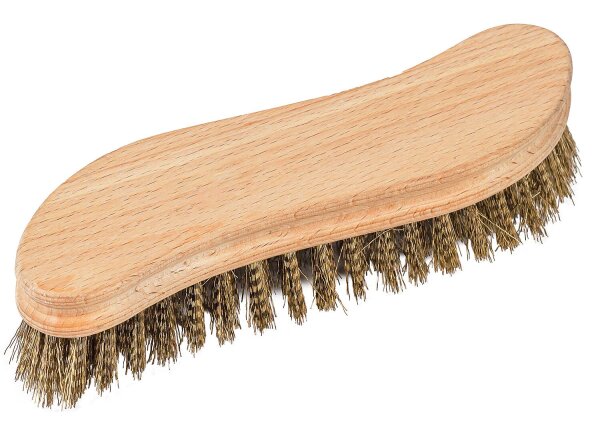 Messingbürste, Holz, S-Form, Messing