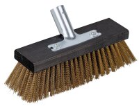 Messing-Besen, 22cm, langer Schnitt, 6-reihig