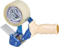 Handabroller für Klebebänder bis 75mm Breite, mitRollenbremse, stabiles Metallgestell