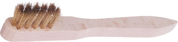 Minibürste Messingdrahtbesatz - gewellt, 3-reihig auf Holzstiel 150 mm