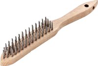 Handdrahtbürste Stahldraht glatt 0,35 mm 4-reihig