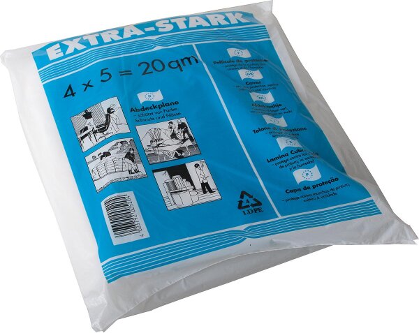 LDPE-Abdeckplane "Extra Stark" ca. 50 my 4 x 12,5 m