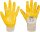 Arbeitshandschuh Nitril gelb,Baumwoll-Innentrikot Größe: M 1 Paar