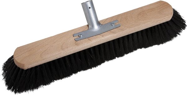 Saalbesen 80cm Holz 8-Reihig mit Metallhalter Haar-Mischung