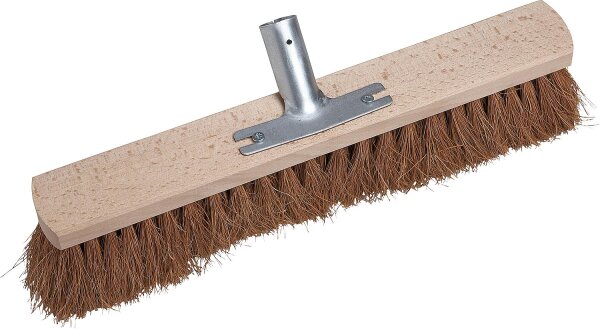 Saalbesen 80cm Holz 7-Reihig Kokos-Bestückung mit Metallhalter