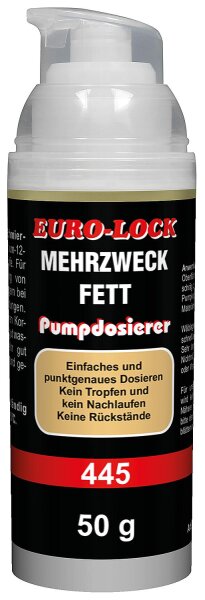 Mehrzweckfett hellbraun EURO-LOCK LOS 445, 50g Pumpdosierer