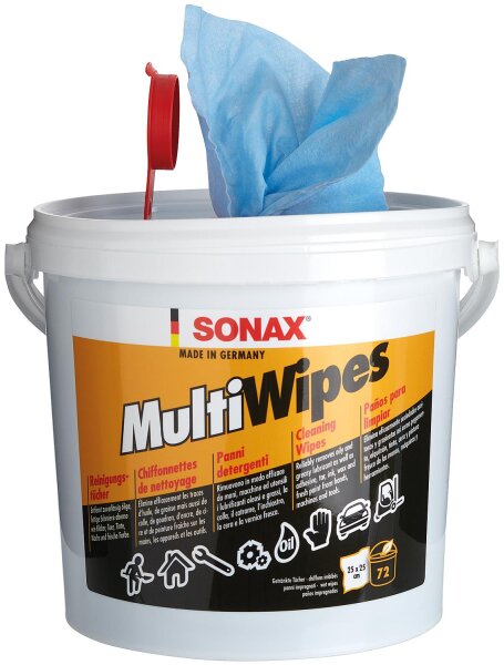 Handreinigungstücher SONAX Multiwipes 1 Eimer á 72 Tücher