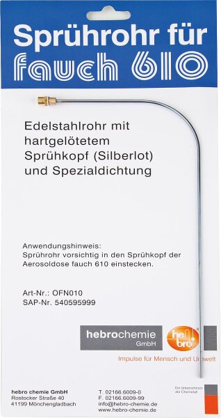 Sprührohr für FAUCH 610 !! einzeln !!