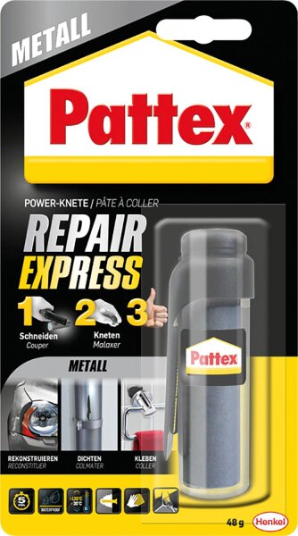 Reparaturknete Metall PATTEX Powerknete Repair Express 48g Blisterkarte