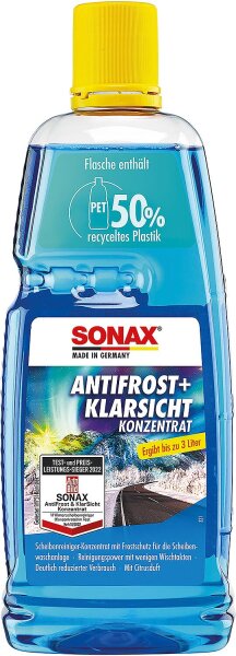 Winterscheibenreiniger SONAX AntiFrost + Klarsicht Konzentrat Citrus 1l Flasche