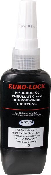 Rohr- & Gewindedichtung mittelfest (DVGW) EURO-LOCK A 57.70, 50g Dosierflasche