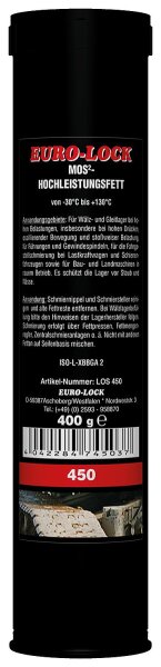MoS²-Hochleistungsfett EURO-LOCK LOS 450, 400g Kartusche