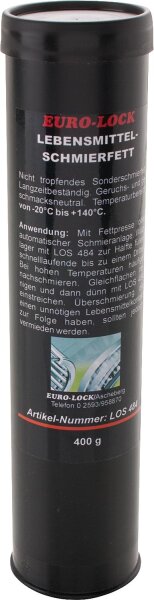 Lebensmittel-Schmierfett EURO-LOCK LOS 484, 400g Kartusche
