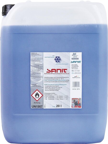 SANIT Scheibenfrostschutzkonzentrat, bis -30°C, 20l Kanister