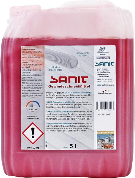 GewindeschneidMittel (DVGW) SANIT-CHEMIE 5l Kanister