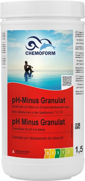 pH-Regulator-Minus Granulat CHEMOFORM 1,5kg Dose