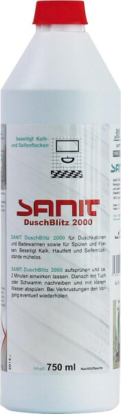 Duschkabinen-Reiniger SANIT DuschBlitz 2000, 750ml Nachfüllflasche