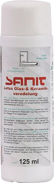 SANIT Lotus Glas- und Keramikveredelung, 125ml Flasche