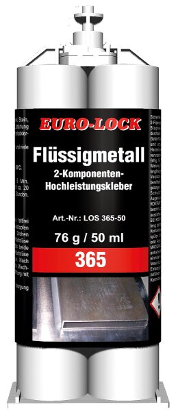 Flüssigmetall (2K) EURO-LOCK LOS 365, 50g Doppelkartusche