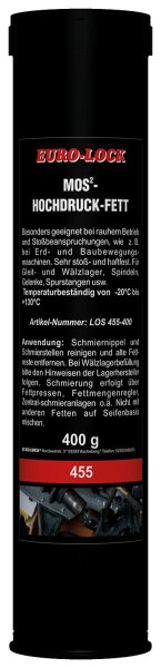 MoS²-Hochdruckfett EURO-LOCK LOS 455, 400g Kartusche