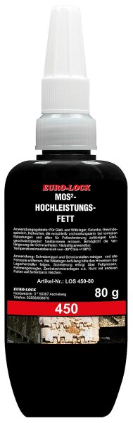 MoS²-Hochleistungsfett EURO-LOCK LOS 450, 80g Dosierflasche