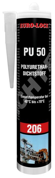 1K-Polyurethan-Dichtstoff PU 50 EURO-LOCK LOS 206-W, 310ml Kartusche