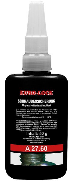 Schraubensicherung (für passive Medien/hochfest) EURO-LOCK A 27.60, 50g Dosierflasche