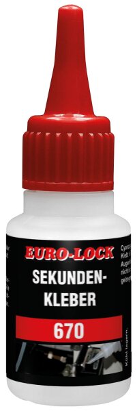 Sekundenkleber (flexibel) EURO-LOCK F 670 20g Niedrigviskos