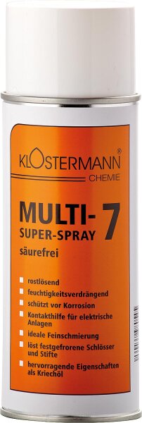 Multifunktionsöl (säurefrei) KLOSTERMANN Multi-Super-7-Spray, 400ml Sprühdose